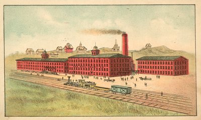 オーバルチャーン社の工場前の鉄道 作： American School